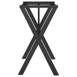 Berkfield Home Dining Table Legs X-Frame 80x40x73 cm Steel in Black - Size: 80 x 40 x 73 cm - thumbnail 5