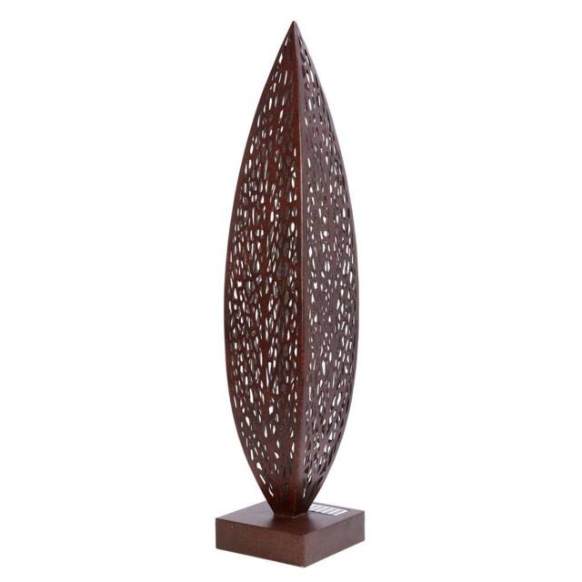 Libra Interiors Rustica Leaf Outdoor Sculpture in Bronze - image 1