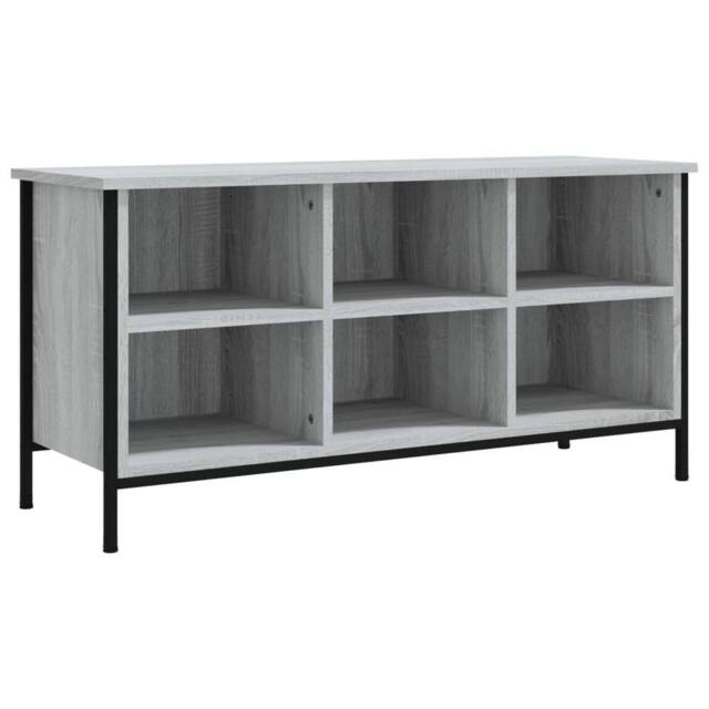Berkfield Home Shoe Cabinet Grey Sonoma 100x35x50 cm Engineered Wood - Size: 100 x 35 x 50 cm - image 1
