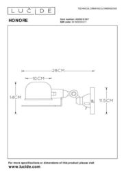 Lucide 'HONORE' Non Dimmable Stylish Rotatable Industrial Wall Light 1xE14 in Brown - thumbnail 5