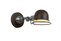 Lucide 'HONORE' Non Dimmable Stylish Rotatable Industrial Wall Light 1xE14 in Brown - thumbnail 1