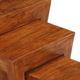 Berkfield Home Nesting Table Set 3 Pieces Solid Acacia Wood 50x35x50 cm Brown - Size: 50 x 35 x 50 cm - thumbnail 6