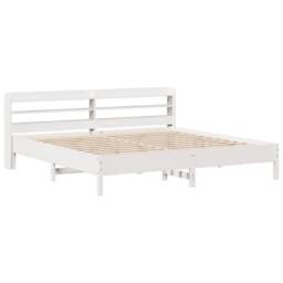 Berkfield Home Decorative Bed Frame without Mattress White 180x200 cm Super King - thumbnail 1