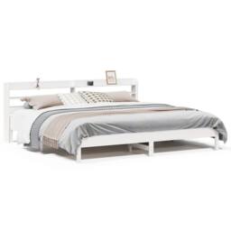 Berkfield Home Decorative Bed Frame without Mattress White 180x200 cm Super King - thumbnail 3