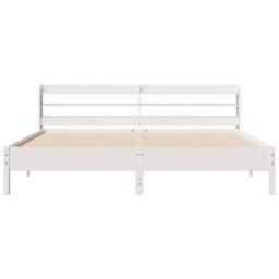 Berkfield Home Decorative Bed Frame without Mattress White 180x200 cm Super King - thumbnail 4