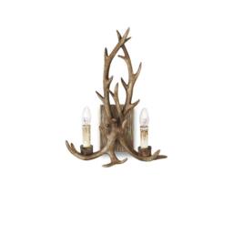 Netlighting Chalet 2 Light Indoor Wall Light Brown E14
