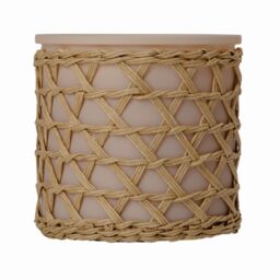 French Connection Woven Detail Stone Collection - Bergamot & Jasmine Candle 200G (1-Wick) - FCC001CS in Beige - Size: Large - thumbnail 2