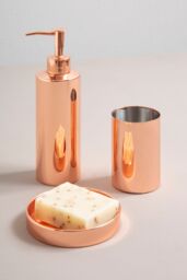 Orsina Rose Gold Soap Dish, Rust-Resistant Stainless Steel Soap Holder, Elegant Soap Tray, Curved Soap Container - thumbnail 4