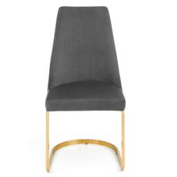 Cheshire Westbridge Elegant Grey Cantilever Dining Chairs - Set of 2 - thumbnail 3
