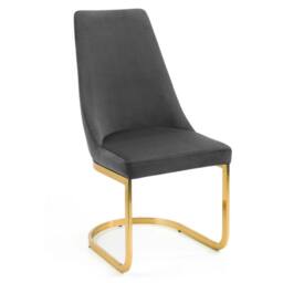 Cheshire Westbridge Elegant Grey Cantilever Dining Chairs - Set of 2 - thumbnail 2