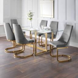 Cheshire Westbridge Elegant Grey Cantilever Dining Chairs - Set of 2 - thumbnail 6