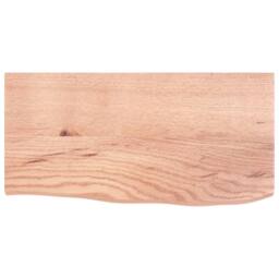 Berkfield Home Beautiful Wall Shelf Light Brown 60x30x2 cm Treated Solid Wood Oak - Size: 60 x 30 x 2 cm - thumbnail 4