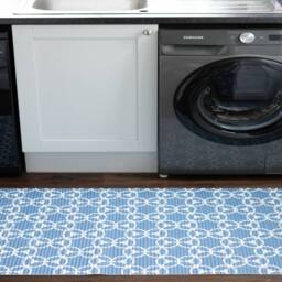 D-C-Fix Anti Slip Comfort Mat Amera Blue for Bathrooms, Caravans & Gym - Size: 650mm x 2000mm - thumbnail 5