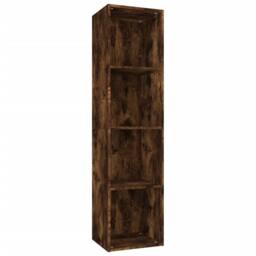 Berkfield Home Classic Book Cabinet/TV Cabinet Smoked Oak 36x30x143 cm Engineere in Brown - Size: 36 x 30 x 143 cm - thumbnail 3