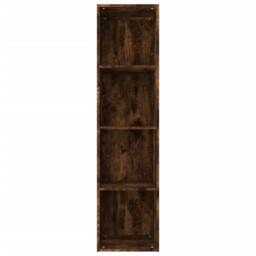 Berkfield Home Classic Book Cabinet/TV Cabinet Smoked Oak 36x30x143 cm Engineere in Brown - Size: 36 x 30 x 143 cm - thumbnail 6