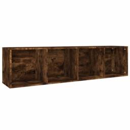 Berkfield Home Classic Book Cabinet/TV Cabinet Smoked Oak 36x30x143 cm Engineere in Brown - Size: 36 x 30 x 143 cm - thumbnail 8