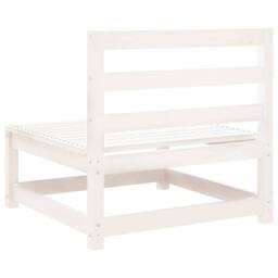 Berkfield Home Garden Sofa Armless White 70x70x67 cm Solid Wood Pine - Size: 70 x 70 x 67 cm - thumbnail 6