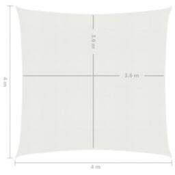 Berkfield Home Sunshade Sail 160 g/m ² White 4x4 m HDPE - thumbnail 6