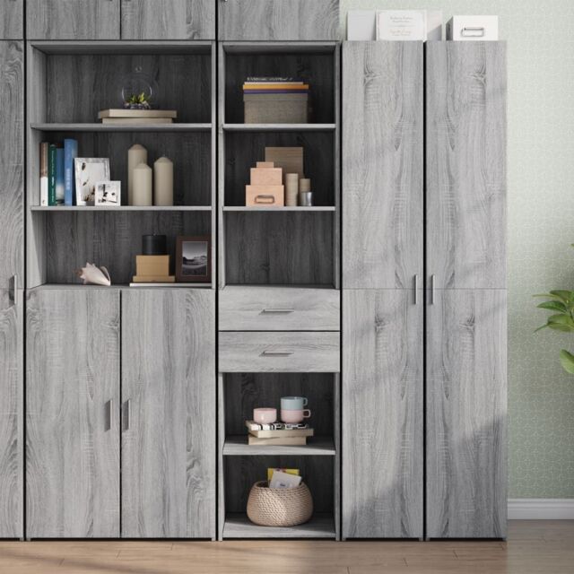Berkfield Home Highboard Grey Sonoma 45x42.5x185 cm Engineered Wood - image 1
