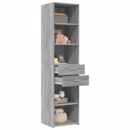 Berkfield Home Highboard Grey Sonoma 45x42.5x185 cm Engineered Wood - thumbnail 3