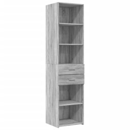 Berkfield Home Highboard Grey Sonoma 45x42.5x185 cm Engineered Wood - thumbnail 2