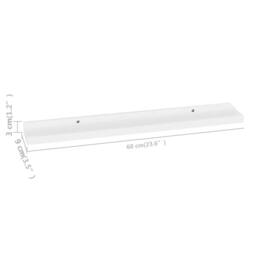 Berkfield Home Decorative Wall Shelves 4 pcs White 60x9x3 cm - Size: 60 x 9 x 3 cm - thumbnail 9