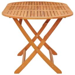 Berkfield Home Folding Garden Table 160x85x75 cm Solid Eucalyptus Wood in Brown - Size: 160 x 85 x 75 cm - thumbnail 3