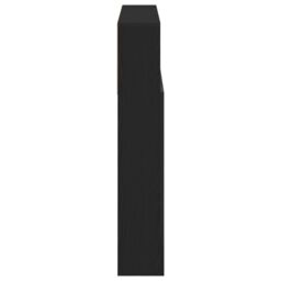 Berkfield Home Headboard Cabinet Black Oak 120x19x103.5 cm Engineered Wood - thumbnail 7