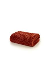 Deyongs Tadcaster Luxury Soft Chevron Throw - 140x180cm Warm & Soft Blanket in Terracotta - Size: 140 cm x 180 cm - thumbnail 2