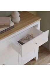 Home Discount Vida Designs Arlington 2 Drawer 3 Door Sideboard Storage Organizer in White - thumbnail 4