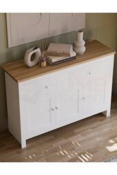 Home Discount Vida Designs Arlington 2 Drawer 3 Door Sideboard Storage Organizer in White - thumbnail 5