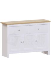 Home Discount Vida Designs Arlington 2 Drawer 3 Door Sideboard Storage Organizer in White - thumbnail 6