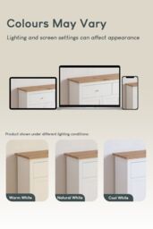 Home Discount Vida Designs Arlington 2 Drawer 3 Door Sideboard Storage Organizer in White - thumbnail 8