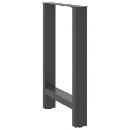 Berkfield Home Coffee Table Legs Anthracite 2 pcs 60x(72-73) cm Steel in Black - thumbnail 4