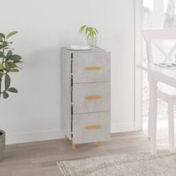 Berkfield Home Sideboard Concrete Grey 34.5x34x90 cm Engineered Wood - thumbnail 1