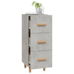 Berkfield Home Sideboard Concrete Grey 34.5x34x90 cm Engineered Wood - thumbnail 4