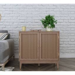 Lemon Pavilion Furniture Bordeaux Small Sideboard - MDF - L39.4 x W84.2 x H78.2 cm - Oak in Brown - Size: 1 Pack - thumbnail 2