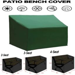 Xample Heavy Duty 3 Seater Garden Bench Seat Cover Waterproof Weatherproof Outdoor Rain in Green - thumbnail 2
