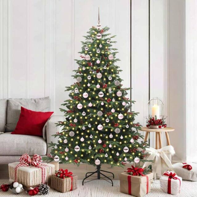 Berkfield Home Artificial Christmas Tree with 300 LEDs with Stand Green 180 cm - image 1