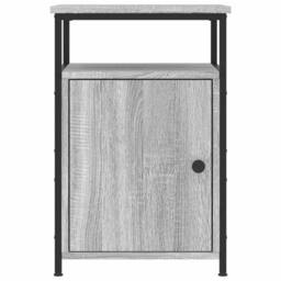 Berkfield Home Bedside Cabinet Grey Sonoma 40x42x60 cm Engineered Wood - Size: 40 x 42 x 60 cm - thumbnail 6