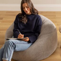 icon Kingston Beanbag, Corduroy in Light Grey - thumbnail 6