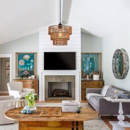 Garwarm Boho Chandelier Light Fixture, Farmhouse Rattan Pendant Light in Bronze - thumbnail 9