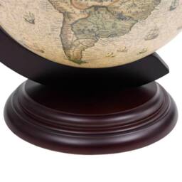 Berkfield Home Tabletop Globe Bar Wine Stand Eucalyptus Wood Green - thumbnail 7