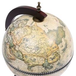 Berkfield Home Tabletop Globe Bar Wine Stand Eucalyptus Wood Green - thumbnail 5