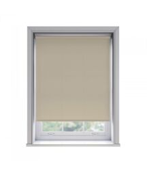 New Edge Blinds No Drill Taupe Thermal Blackout Roller Blind 170cm Drop - Size: 125 cm