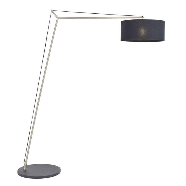 Netlighting 'RAVENNA' Non Dimmable Contemporary Free Standing Fabric Floor Lamp in Silver - image 1