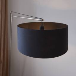 Netlighting 'RAVENNA' Non Dimmable Contemporary Free Standing Fabric Floor Lamp in Silver - thumbnail 4