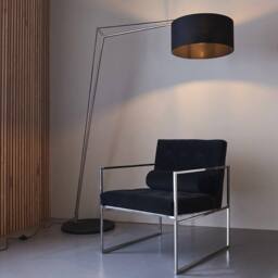 Netlighting 'RAVENNA' Non Dimmable Contemporary Free Standing Fabric Floor Lamp in Silver - thumbnail 2