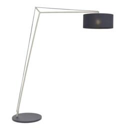 Netlighting 'RAVENNA' Non Dimmable Contemporary Free Standing Fabric Floor Lamp in Silver
