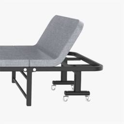 Nordara Single Foldable Folding Bed & Mattress Guest Bed Portable Large Bed in Grey - thumbnail 4